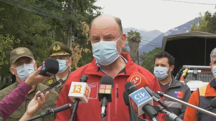 310121-04 DECLARACIONES AUTORIDADES SITUACIÓN CAJÓN DEL MAIPO 01 (ALFREDO MORENO-MINISTRO DE OBRAS PÙBLICAS)