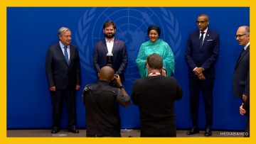 230925NY02 PRESIDENTE BORIC ES RECIBIDO EN LA ONU 01 DESTACADA