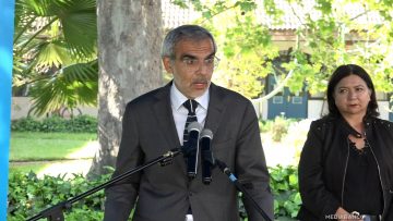02102510 PUNTO DE PRENSA ALCALDESA DE LA PINTANA Y MINISTRO DE SEGURIDAD 01