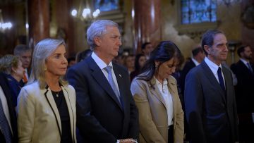 01042626 IMÁGENES PRESIDENTE KAST EN MISA POR JAIME GUZMÁN 14