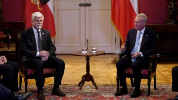 APOYOS LLEGADA PRESIDENTE DE REP CHECA A LA MONEDA 01