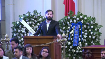 06092606 DISCURSO EX PRESIDENTE BORIC EN VELORIO CAMILO ESCALONA 01